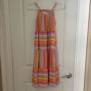 Colorful Striped Kids Dress Size Small